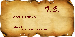 Tass Bianka névjegykártya