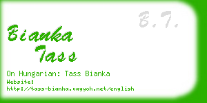 bianka tass business card